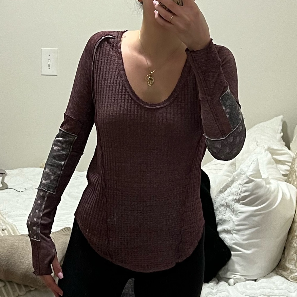Free People size small purple long sleeve